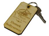 breloki drewniane do kluczy hotelowych 4x7cm grubość 5mm - 20szt.