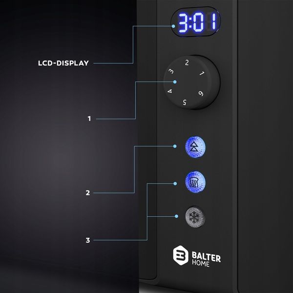 Toster Balter TS-04-LCD-BL 1500 W czarny zdjęcie 12