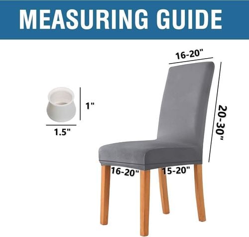 Pokrowiec na Krzesło Zdejmowany Szary Zestaw 6szt na Arena.pl