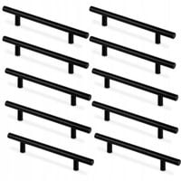10x UCHWYT MEBLOWY CZARNY RELING 96MM UCHWYT DO MEBLI UCHWYT DO SZAFKI