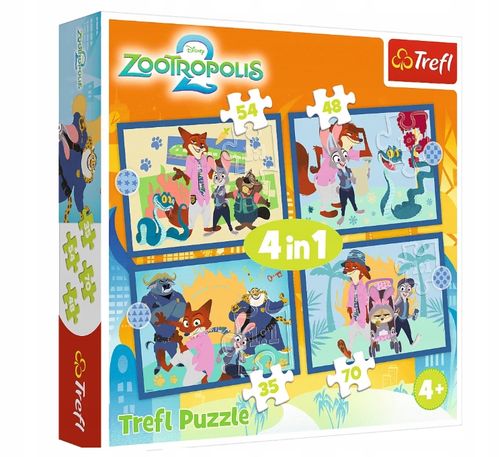 puzzle 4w1 zootopia pełna przygód 34677 na Arena.pl