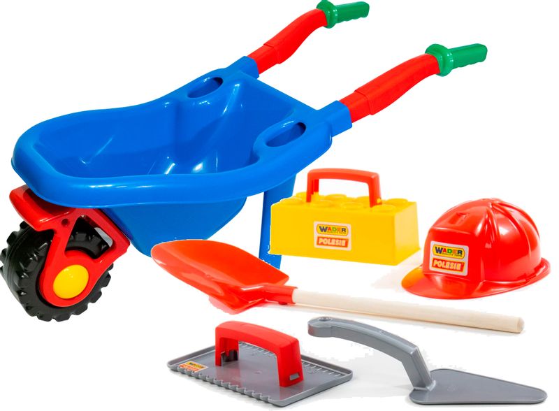 HEMAR Duża taczka do piasku solidna + kamieniarz 5 el zdjęcie 1