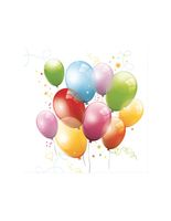 Serwetki papierowe kolorowe baloniki, 20 szt.