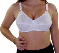 Biustonosz stanik tradycyjny biały miękki 90B