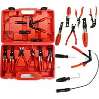 Szczypce do opasek samozaciskowych z linką zestaw 9 szt. Silver w walizce