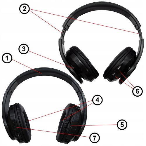 SŁUCHAWKI BEZPRZEWODOWE BLUETOOTH NAUSZNE MIKROFON na Arena.pl