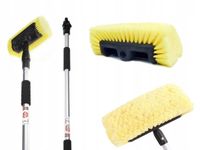 SZCZOTKA DO MYCIA AUTA SAMOCHODU 4 PŁASZCZYZNY KIJ TELESKOPOWY 260cm