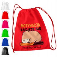 CZERWONY WOREK DO PRZEDSZKOLA SZKOŁY, NA WF - MOTYWACJA ŁADUJE SIĘ