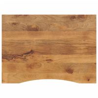 Blat biurka, z wycięciem, 100x80x2,5 cm, surowe drewno mango