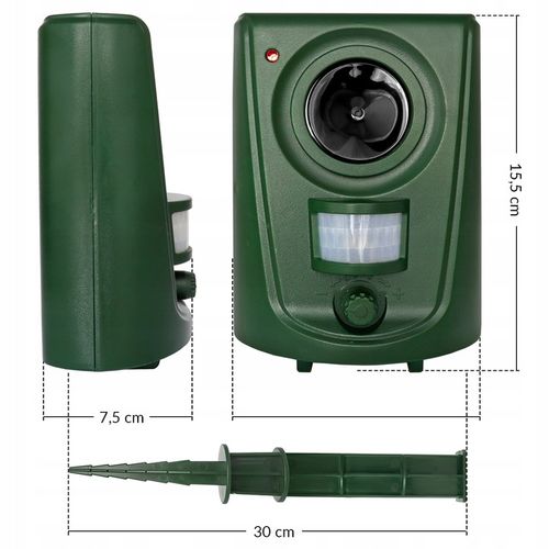 ODSTRASZACZ ULTRADŹWIĘKOWY ZWIERZĄT GRYZONI KOTÓW PSÓW DZIKÓW PTAKÓW na Arena.pl