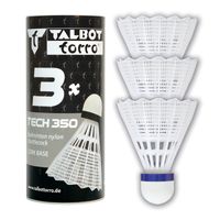 lotki do badmintona talbot torro tech 350 medium 3 szt - białe
