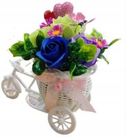 Duży Flowerbox z Kwiatami Mydlanymi prezent kompozycja kwiaty stanela