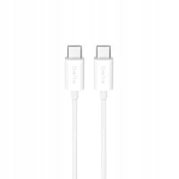 Kabel ładowania Puro TPE 25W USB-C - USB-C 3m - biały