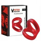 Pierścień na penisa i jądra, podwójny, elastyczny.