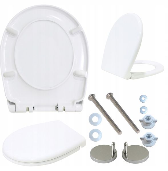 DESKA WC SEDESOWA WOLNOOPADAJĄCA TWARDY DUROPLAST UNIWERSALNA 35X42 ESTIVA zdjęcie 1