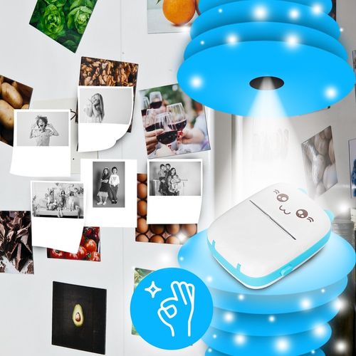 MINI DRUKARKA TERMICZNA DRUKUŚ ORYGINALNY PRZENOŚNA DO ZDJĘĆ KOTEK 11 ROLEK na Arena.pl