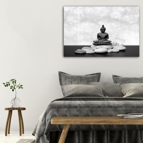 Deco Panel, Budda na kamieniach zen 3 60x40 na Arena.pl