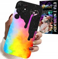 ETUI DO SAMSUNG GALAXY S22 Ultra - TĘCZOWE KOLOROWE WZORY, FARBA + FOLIA