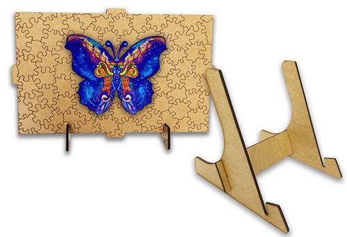 Puzzle Drewniane dla dzieci i dorosłych Motyl 2 w pudełku drewnianym na Arena.pl