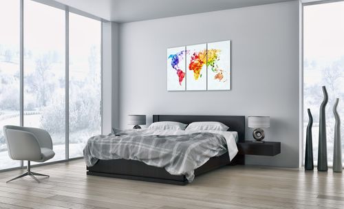 Obraz Na Płótnie - Mapa Kontynent - 105X70 Cm - Ce105X70-2799 na Arena.pl