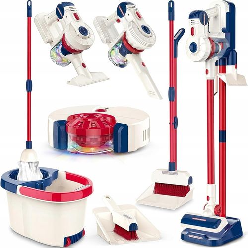 Zestaw Sprzątający 8w1 Odkurzacz Pionowy dla Dzieci Robot Mop Miotła 3 L+ na Arena.pl