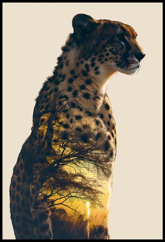 Plakat 61x90,5cm Gepard Duch Sawanny na Arena.pl