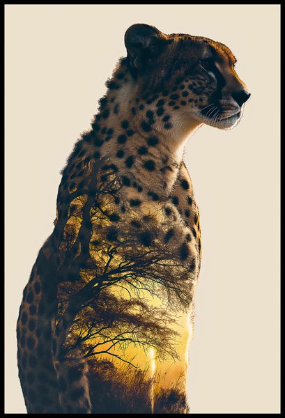 Plakat 61x90,5cm Gepard Duch Sawanny zdjęcie 2