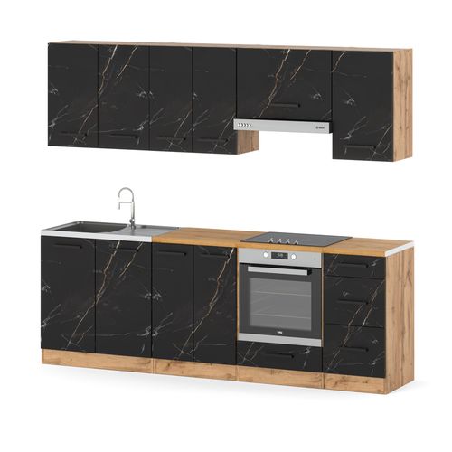 Kuchnia Modułowa Z Blatem Mała Mokka Plus 2.4m Zestaw Wotan San Sebastian na Arena.pl