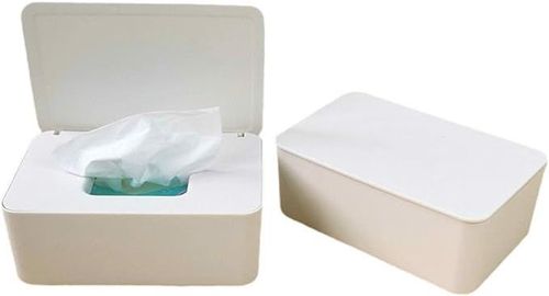 Pudełko na chusteczki pojemnik z klapką beżowe na Arena.pl