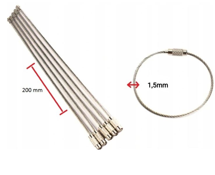 Breloczek pętla kółeczko skręcane długość 20cm HIT Do samochodu do kluczy zdjęcie 1