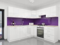 Zestaw mebli kuchennych Bolonia Białe Naroż POŁYSK