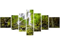 70CM 160CM ZEGAR 7 ELEME WODOSPAD ZIELENI DRUK OBRAZ