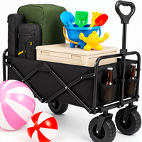 WÓZEK TURYSTYCZNY PLAŻOWY SKŁADANY OGRODOWY TRANSPORTOWY KOŁA TERENOWE 120L