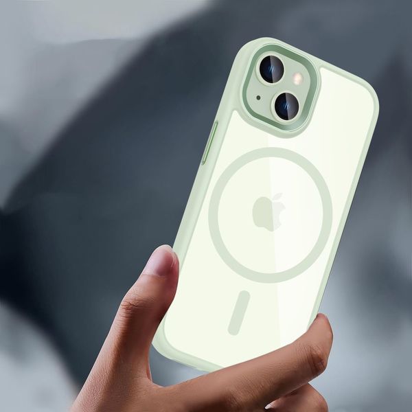 TECH-PROTECT MAGMAT MAGSAFE IPHONE 15 GREEN/CLEAR zdjęcie 4
