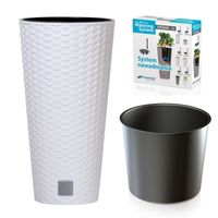 Doniczka samonawadniająca Rato DRTUS250S | Biały, Kształt Kwadratowy, Wymiary 25x25x47.6 cm, Kolor Biały, Prosperplast