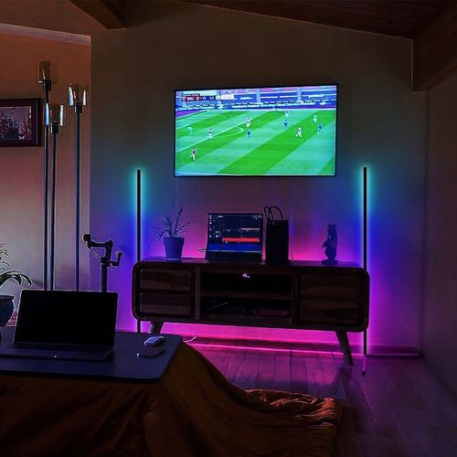 LAMPA NAROŻNA PODŁOGOWA STOJĄCA LED RGB PILOT APKA na Arena.pl