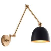 Regulowany kinkiet Lehal 93142 Endon klosz nad biurko czarny mosiądz