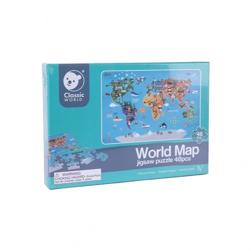 CLASSIC WORLD Puzzle Drewniane Mapa Świata na Arena.pl