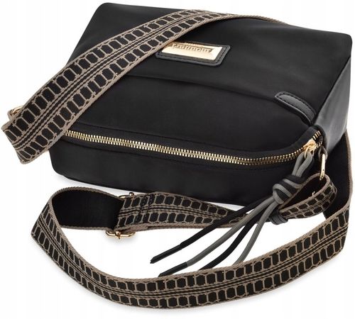 Stylowa Torba Damska Monnari Torebka Listonoszka Na Pasku Czarna Mała na Arena.pl