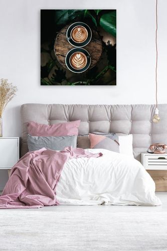 Obraz na płótnie - Canvas, Kawa latte 50x50 na Arena.pl