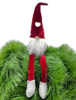 SKRZAT KRASNAL GNOM ŚWIĄTECZNY SIEDZĄCY OZDOBNY DEKORACJA