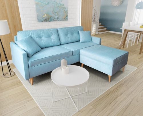 Kanapa Sofa BLUE+pufa na Arena.pl