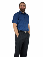 Koszula męska granatowa z krótkim rękawem bawełniana 42/43 - XL