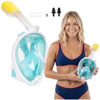 Maska do nurkowania L/XL pełnotwarzowa, z rurką, AntiFog, DryTop do snorkelingu regulowana