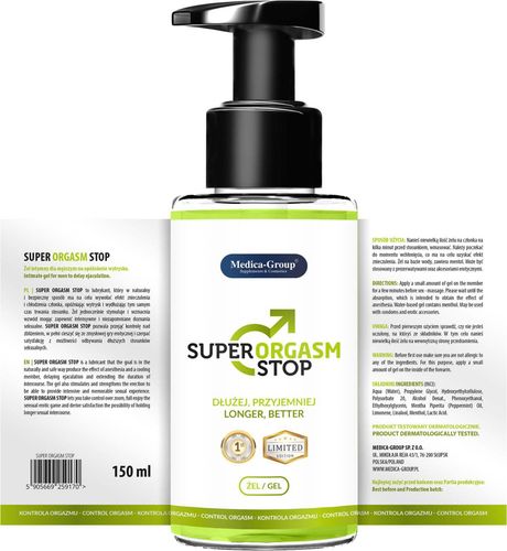 Żel-Super Orgasm Stop - Żel 150 Ml na Arena.pl