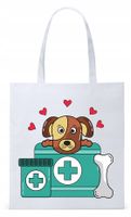 Dla Weterynarza Na Prezent Torba Eco Biała Shopper Z Nadrukiem Ze Zdjęciem