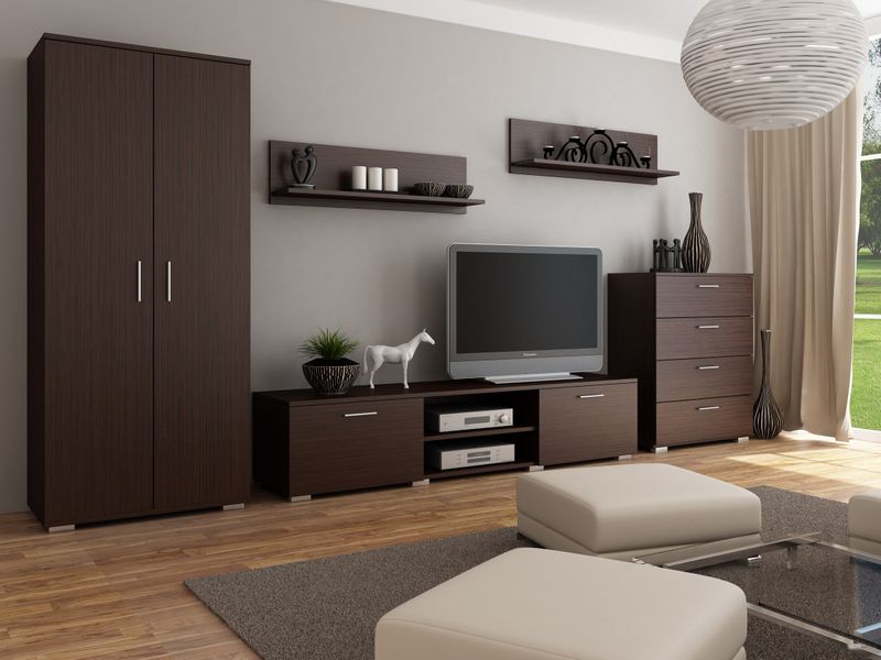 MEBLOŚCIANKA  CALIFORNIA 2 WENGE zdjęcie 1