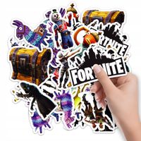 NAKLEJKI NA ZESZYT NALEPKA Z POSTACIAMI GRA FORTNITE BATTLE ROY WZORY 10SZT