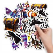 NAKLEJKI NA ZESZYT NALEPKA Z POSTACIAMI GRA FORTNITE BATTLE ROY WZORY 10SZT