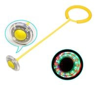 Hula hop na nogę skakanka piłka świecąca LED żółta